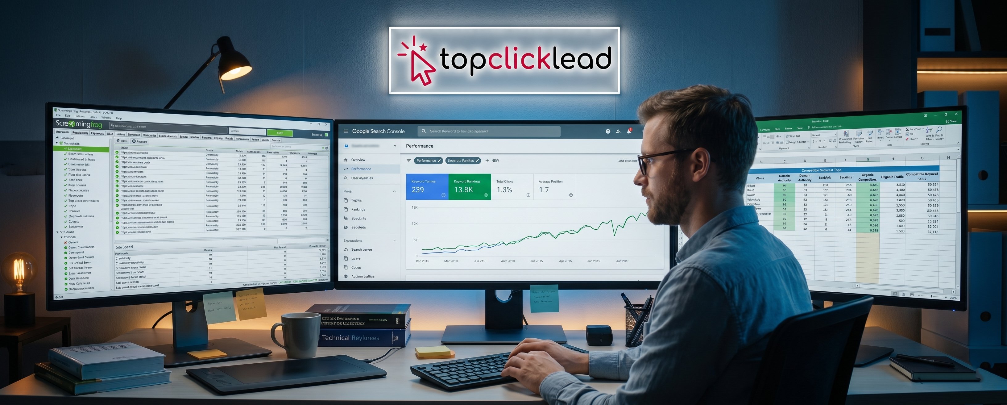 SEO analytics dashboard